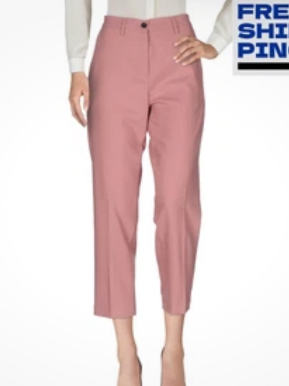 Department 5 Cropped Trousers in Dusty Rose Pink Size 27